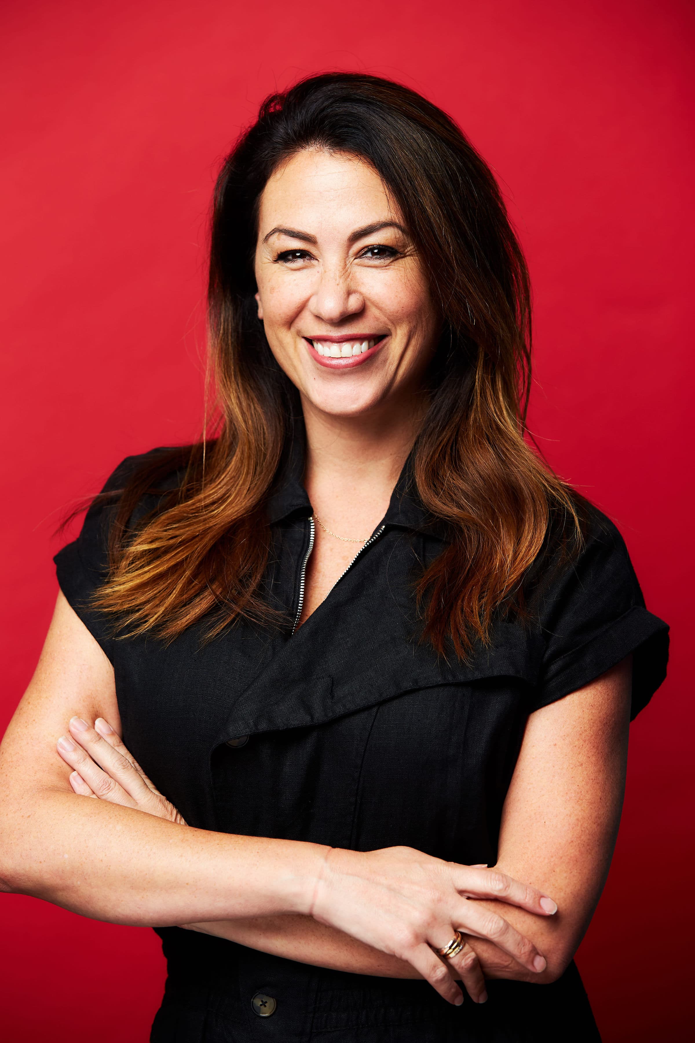 Portrait on a Primary Red backdrop
