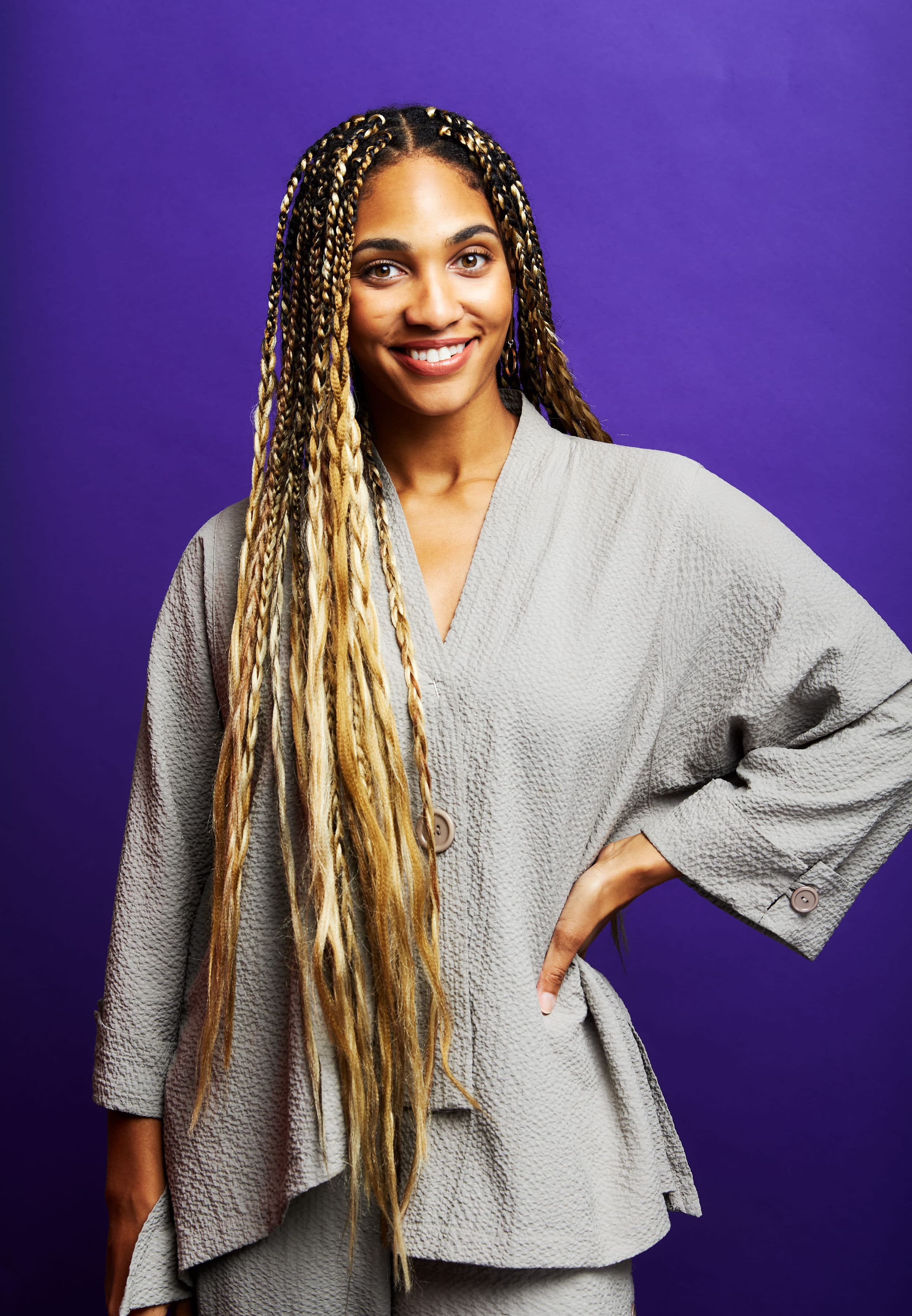 Portrait on a Purple backdrop