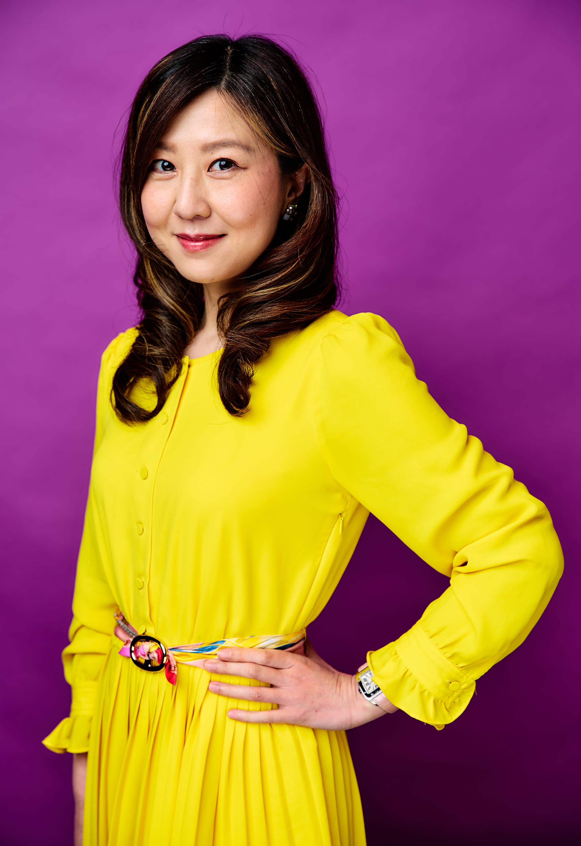 Portrait on a Plum backdrop